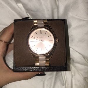 Michael Kors Rose Gold Watch w/ Pink Accents